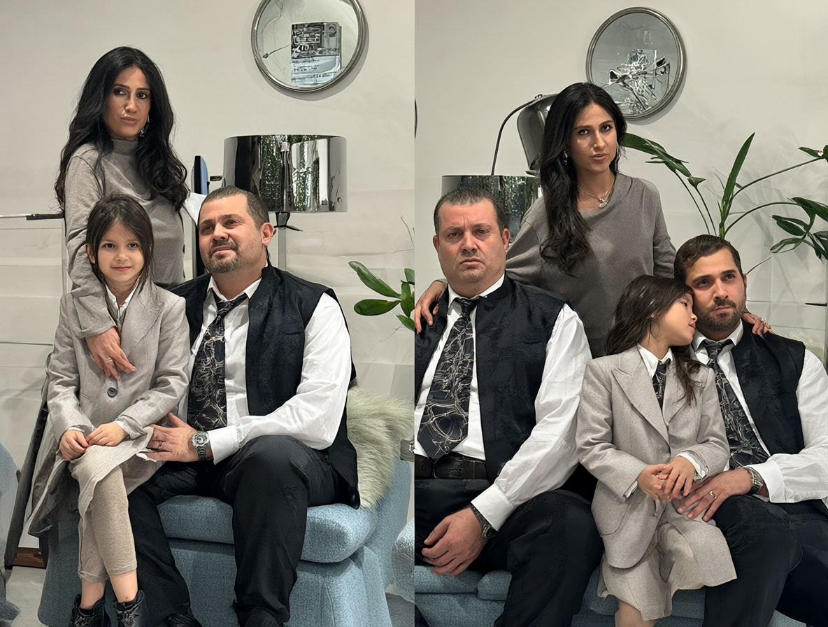 Hombre millonario con familia estable