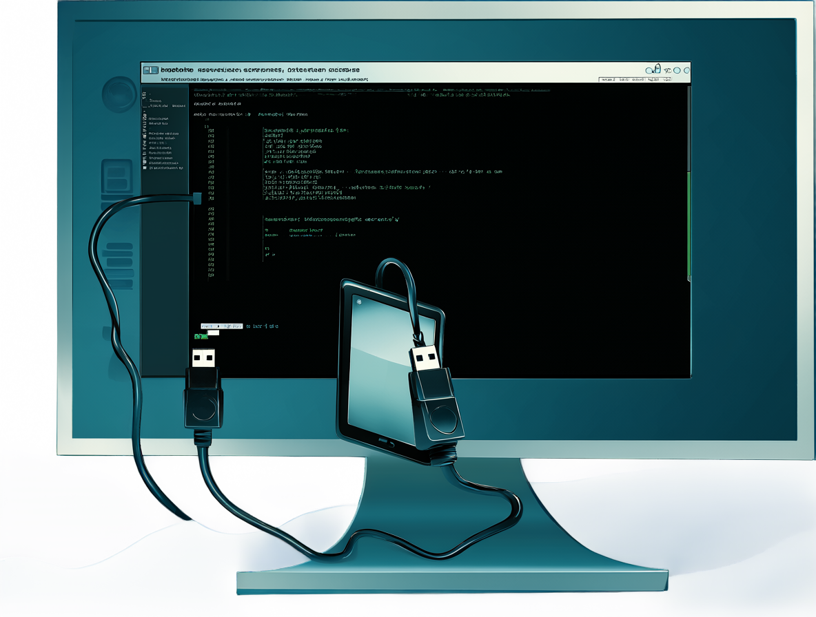 Computadora conectada a un smartphone mostrando datos internos de batería en consola.