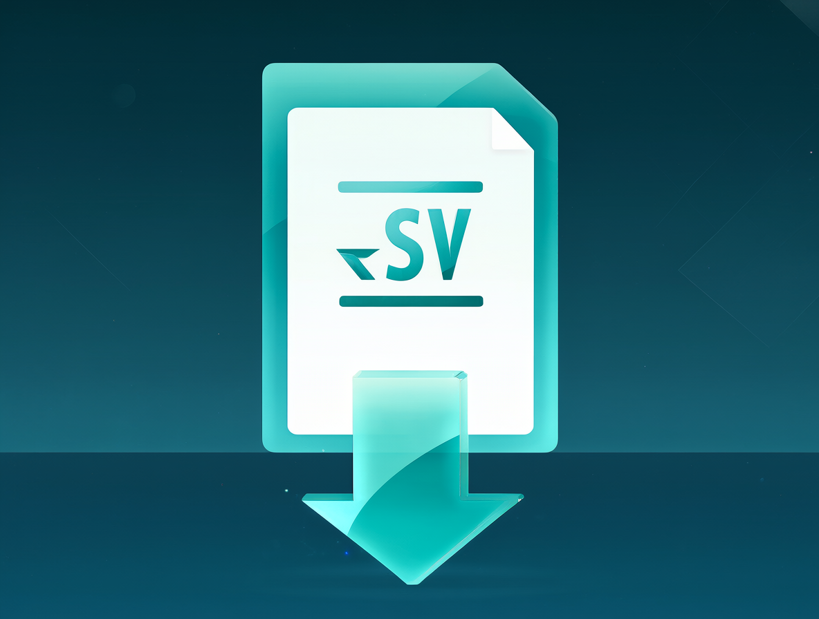 Icono de archivo CSV representando la exportación de datos