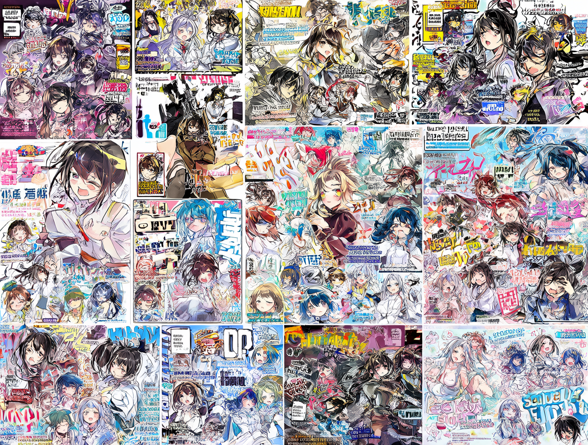 Collage de portadas de manga y logos de revistas japonesas