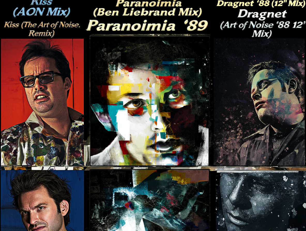 Tabla comparativa visual de pistas equivalentes de Art of Noise.