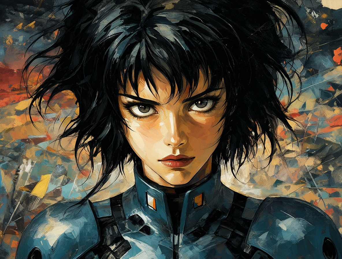 Motoko Kusanagi reflexionando sobre las capas del canon