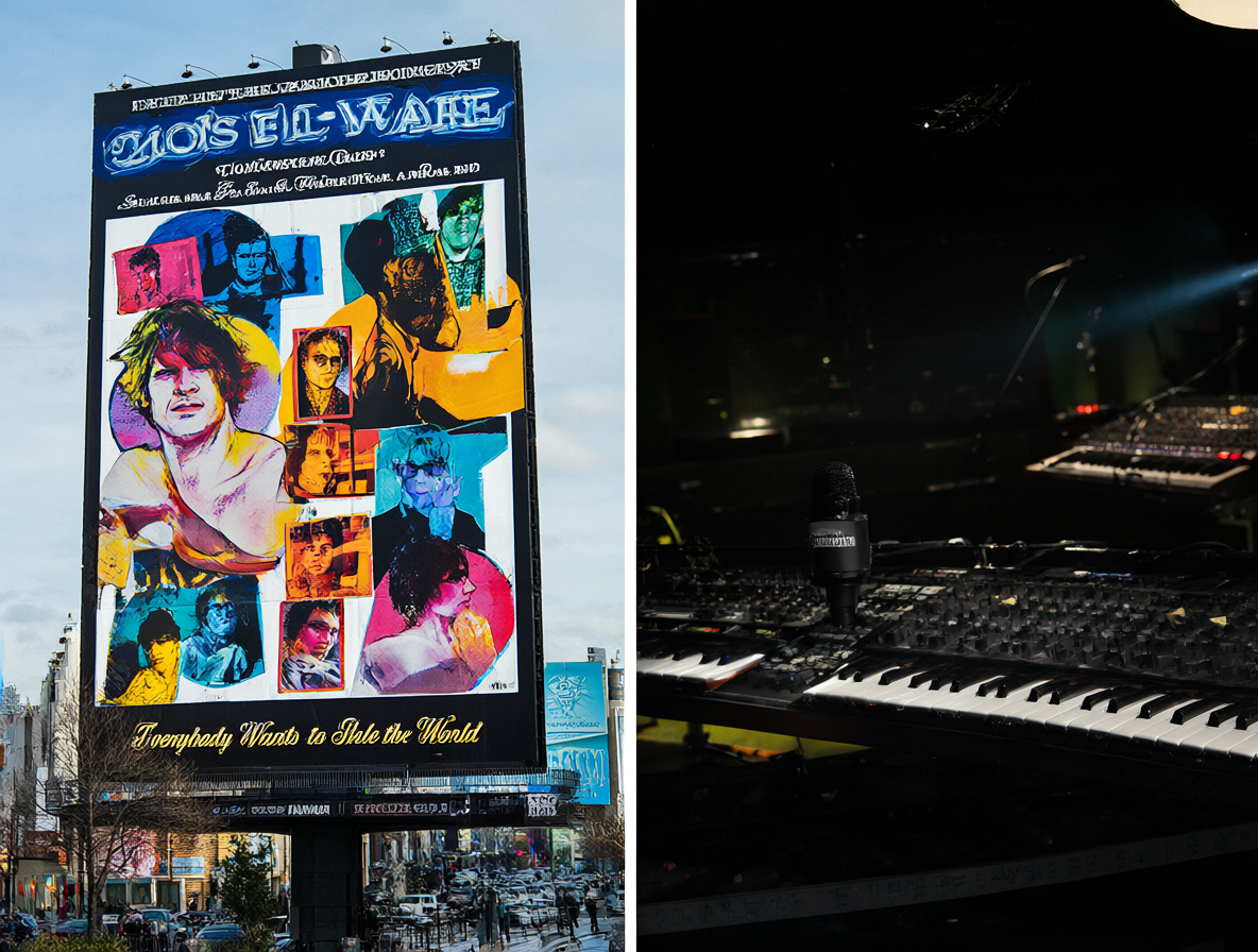 Split-screen comparison of Tears for Fears music production elements.
