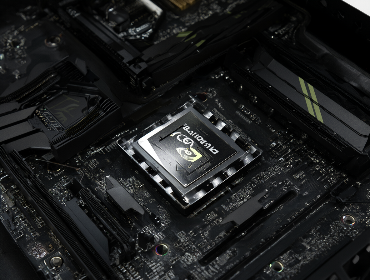 Tarjeta gráfica RTX PRO 6000 Blackwell en una placa madre