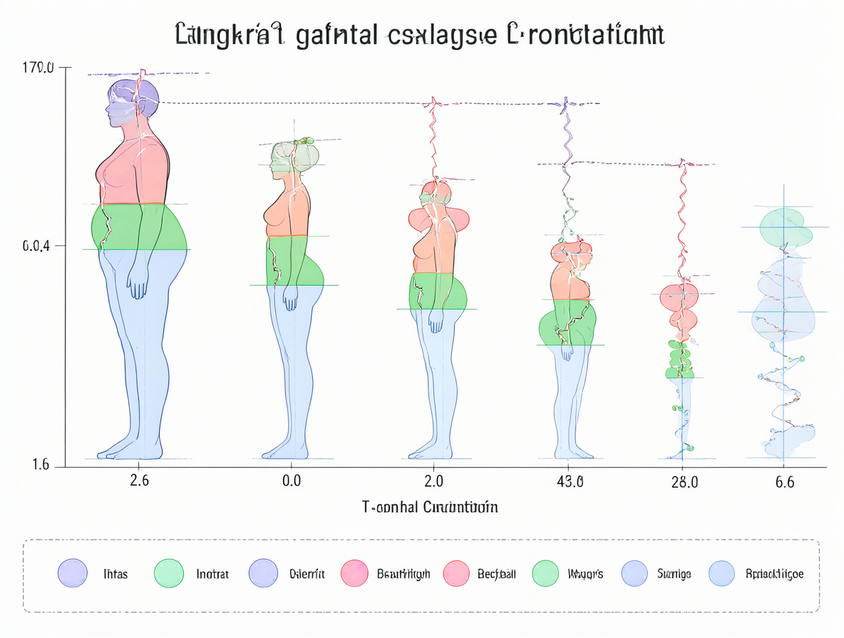 Gráfico ilustrativo mostrando la línea de corte del índice de masa corporal en una estatura de 1,70 metros.