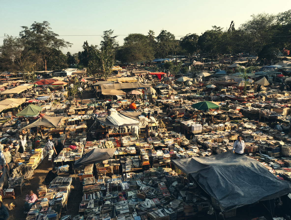 Puestos de libros usados en el Paseo Estado durante los 2000s