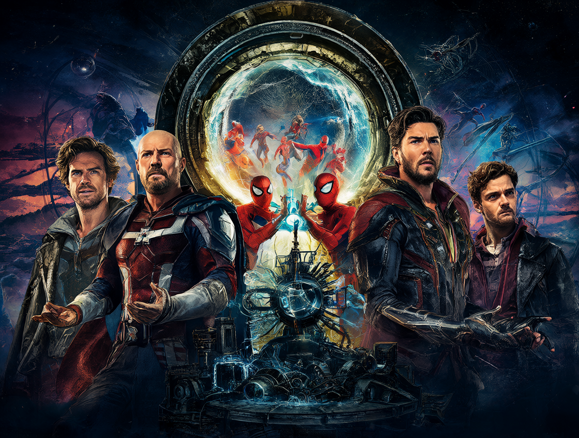 Personajes de Marvel utilizando magia y ciencia para viajar entre realidades