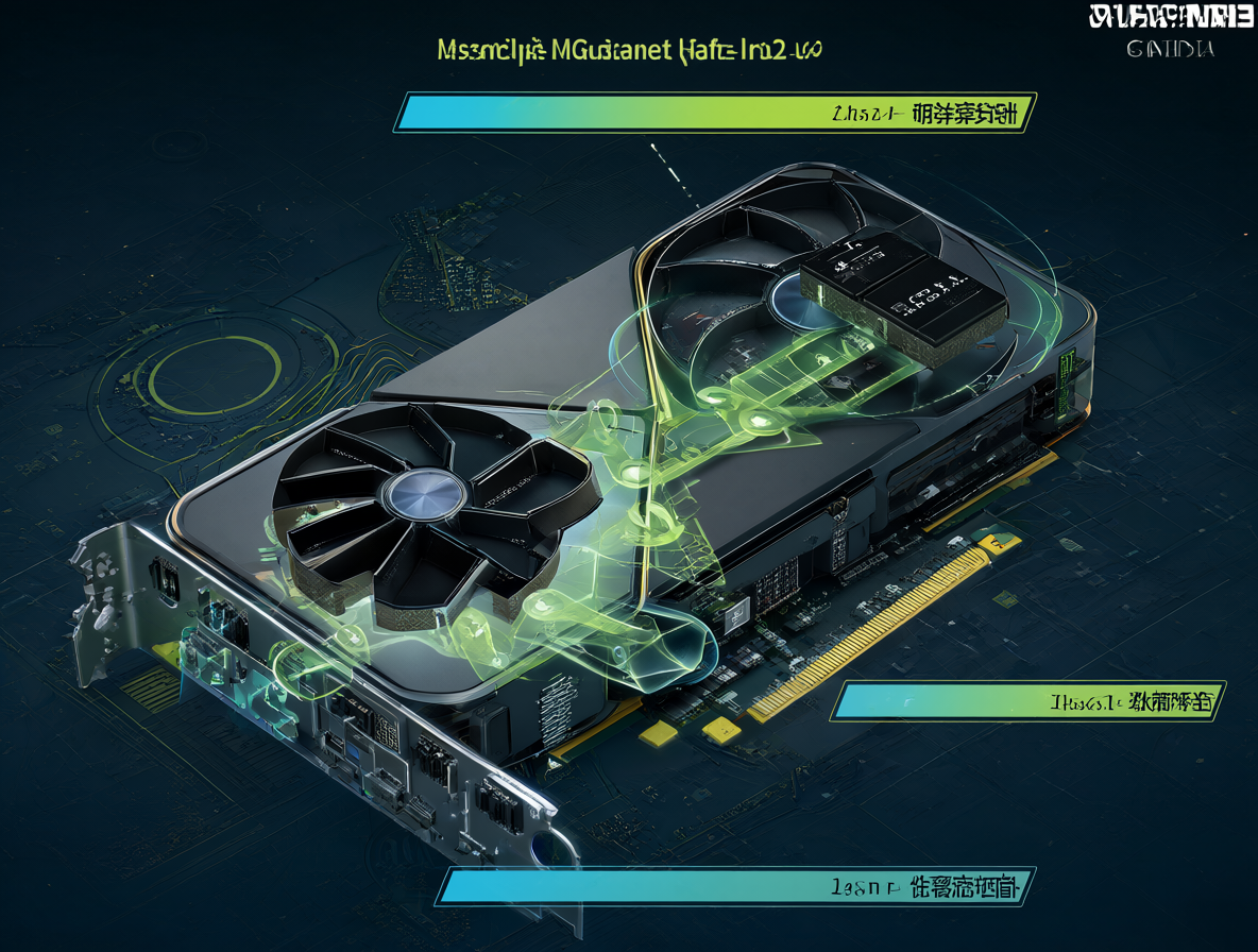 Vista esquemática de una tarjeta gráfica NVIDIA RTX 3090 conectada a un sistema con 96 GB de RAM, mostrando gráficos flotantes que representan los modelos MiniMax H3 y FastH3.