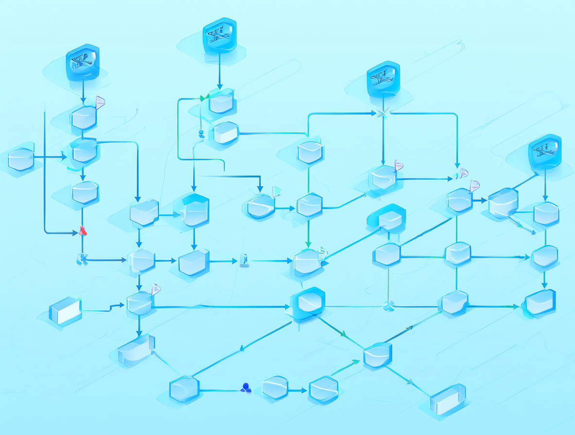 Diagrama de control de versiones con nodos y ramas