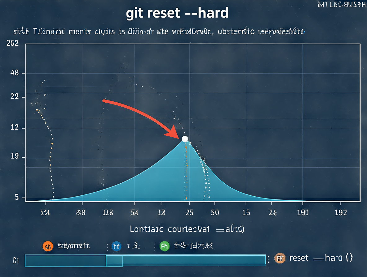 Diagrama de un reset hard en Git