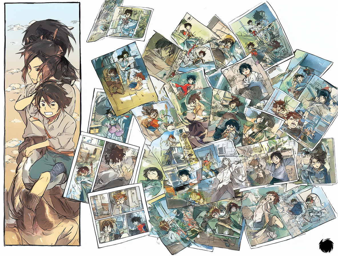 Arte conceptual mostrando la expansión de una adaptación anime con escenas adicionales