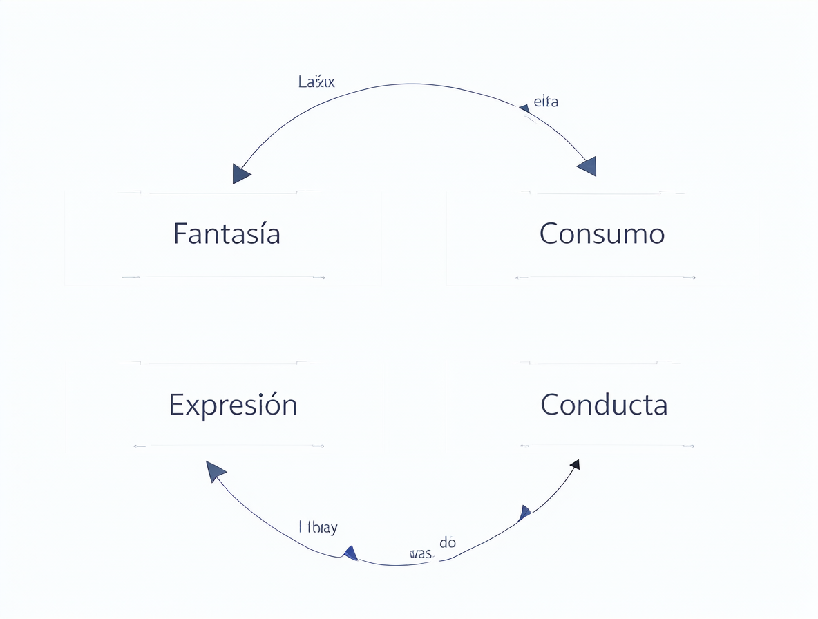 Infografía conceptual ilustrando las cuatro dimensiones distintas de la sexualidad humana que se discuten en este artículo.