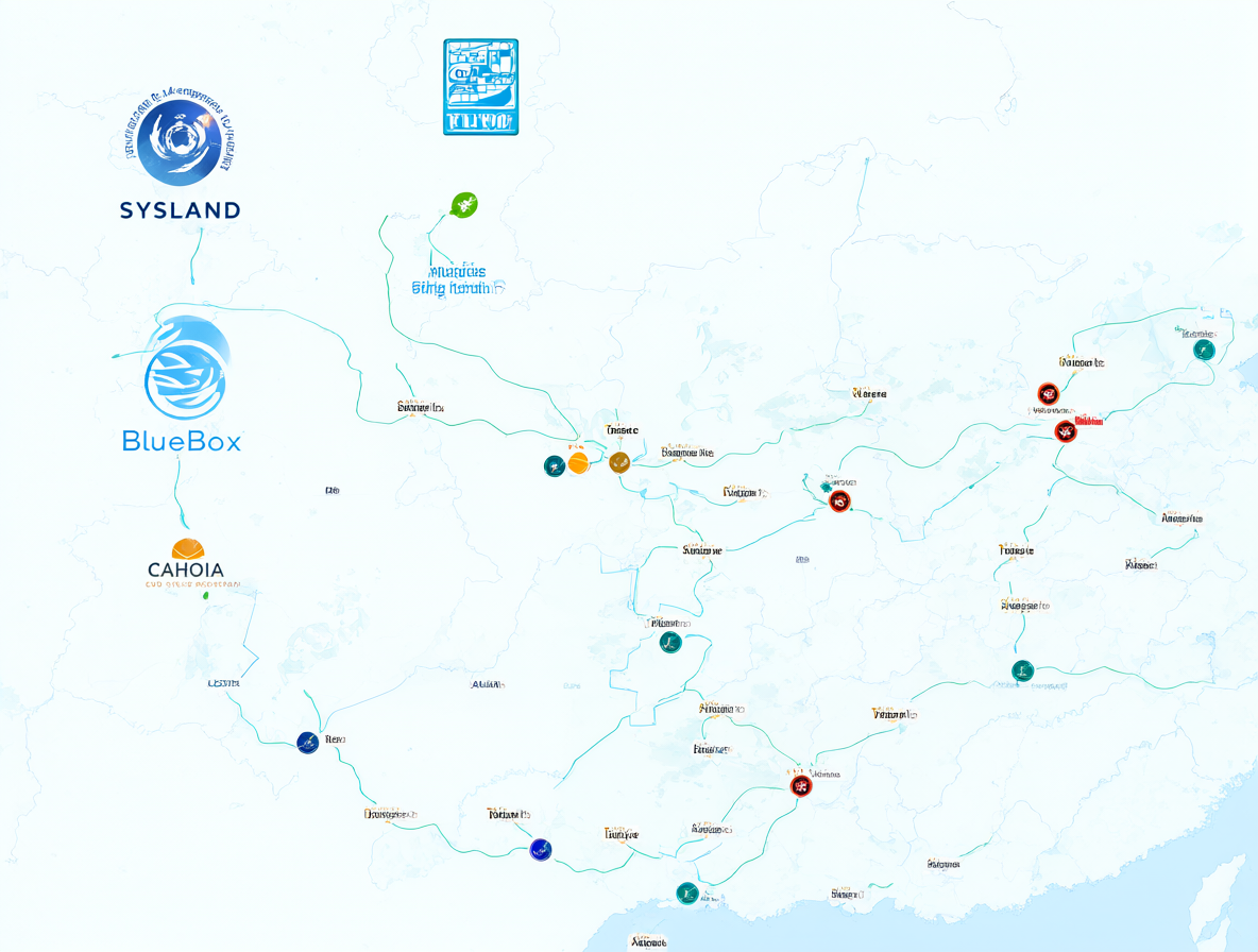 Diagrama que contrasta los actores de IA en Santiago versus los proveedores emergentes en Temuco.