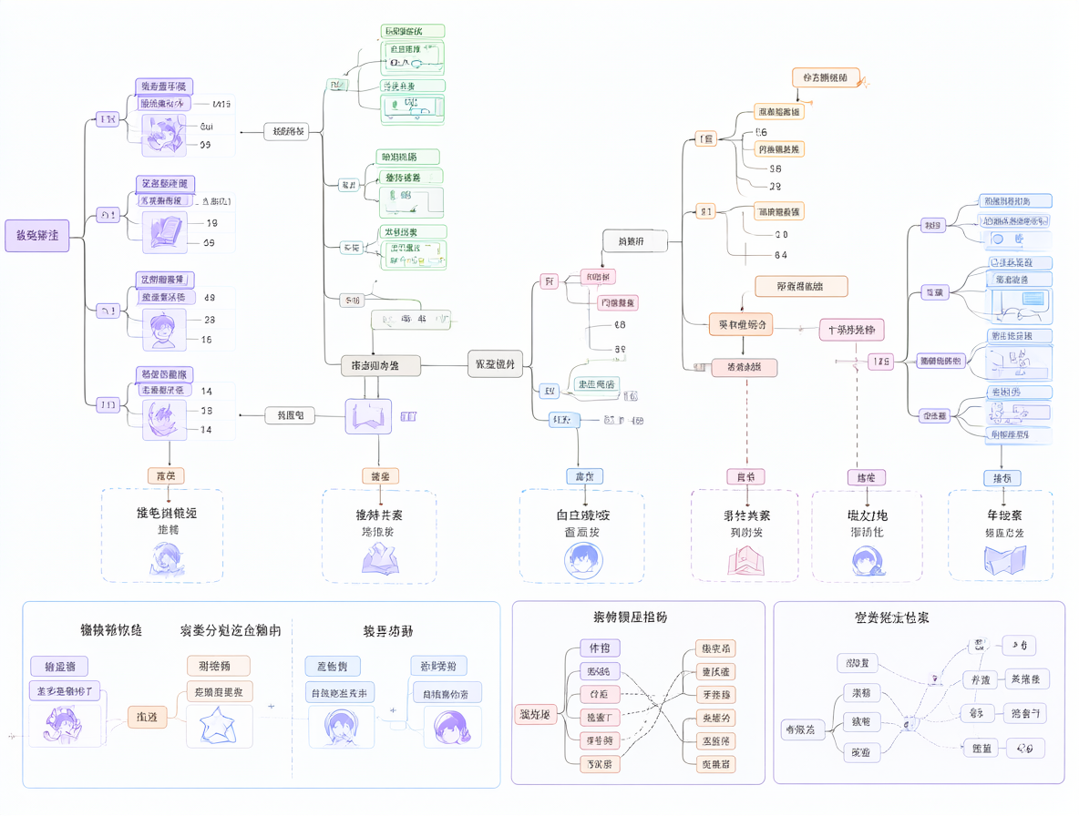 Un diagrama detallado mostrando el orden de lectura de la novela ligera Oregairu.
