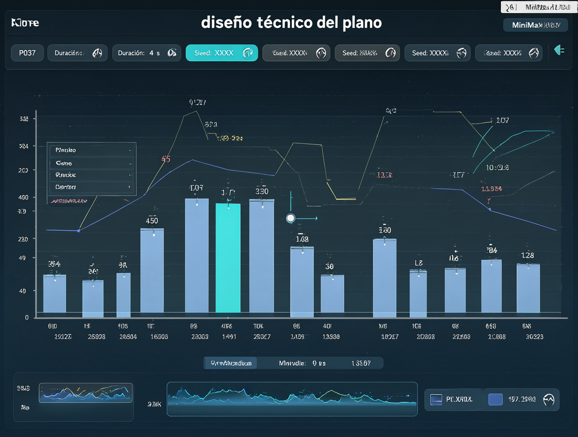 Interfaz de software mostrando los parámetros técnicos para generar un plano de video.