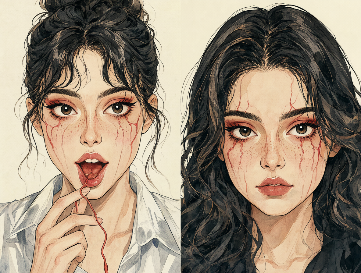 Ilustración conceptual del contraste entre celebridades y la realidad biológica