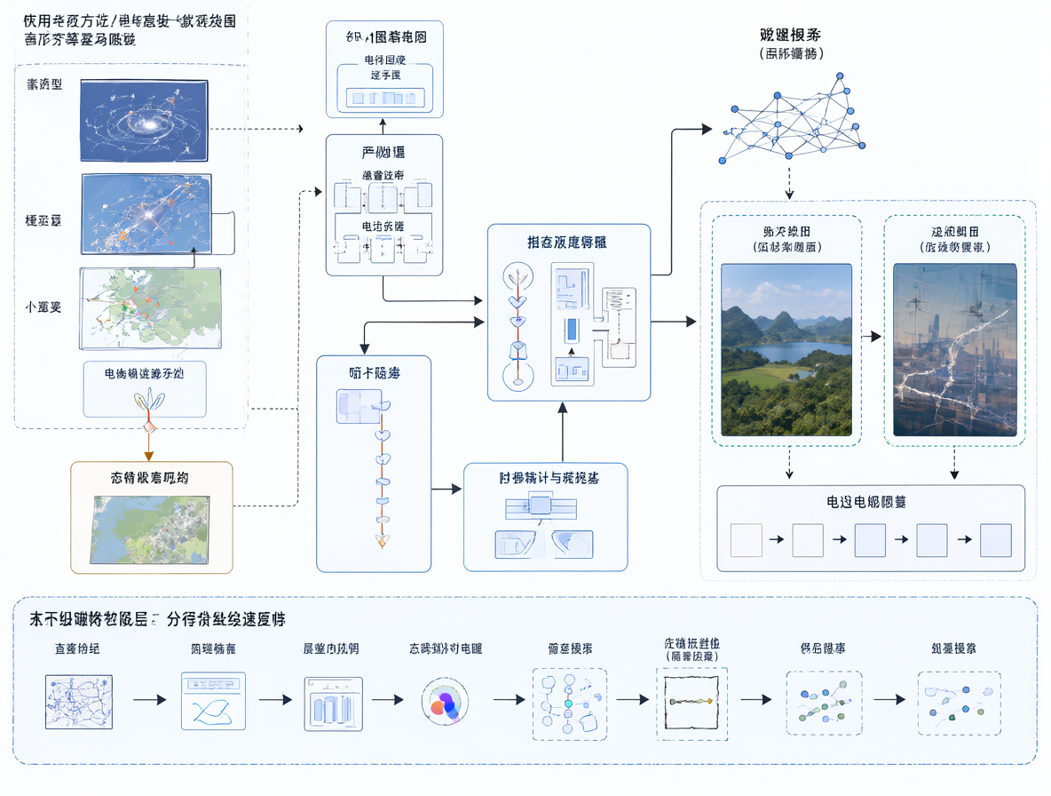 Un diagrama técnico que muestra dos caminos simultáneos para el procesamiento de imágenes: un encoder de visión y un VAE, ambos alimentando al modelo central.