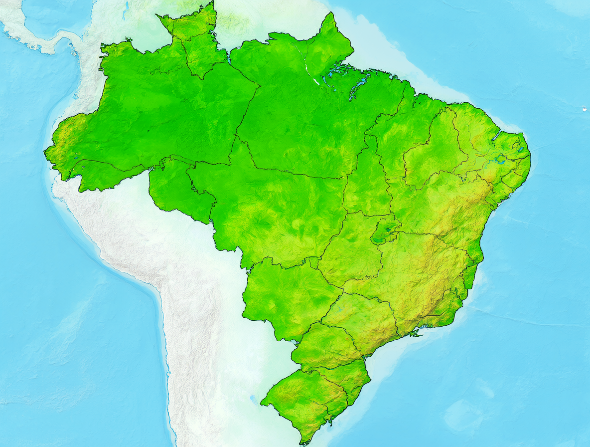 Gráfica de la divisón regional entre el Nordeste y el Sur del Brasil en las elecciones.
