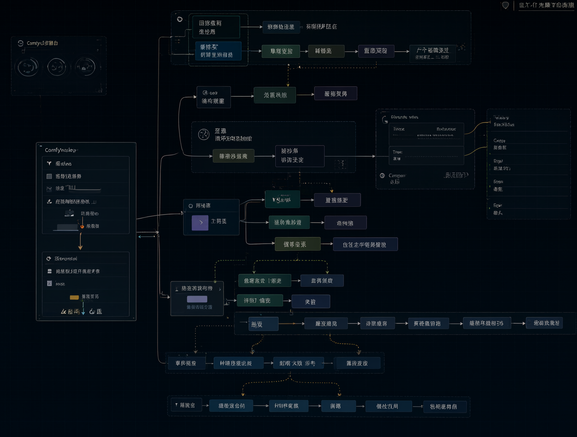 Esquema técnico detallado de la arquitectura de nodos en ComfyUI y cómo se procesan las imágenes de referencia.