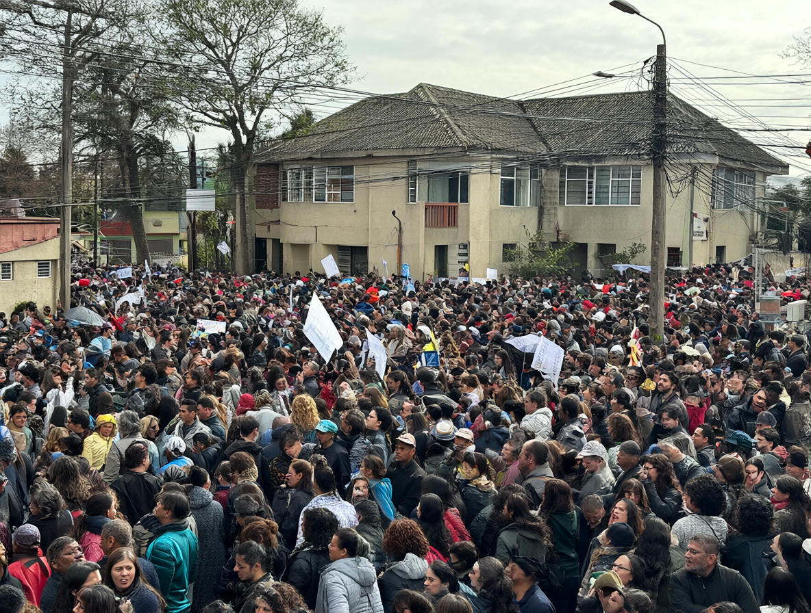 Miles de personas manifestando por Radio Umbral