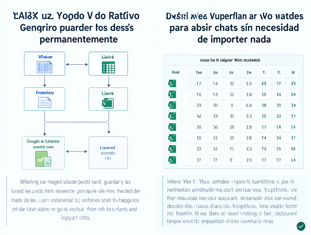 Diagrama técnico comparativo entre la integración con Google Contacts y el uso de fórmulas de enlace directo para WhatsApp Web.
