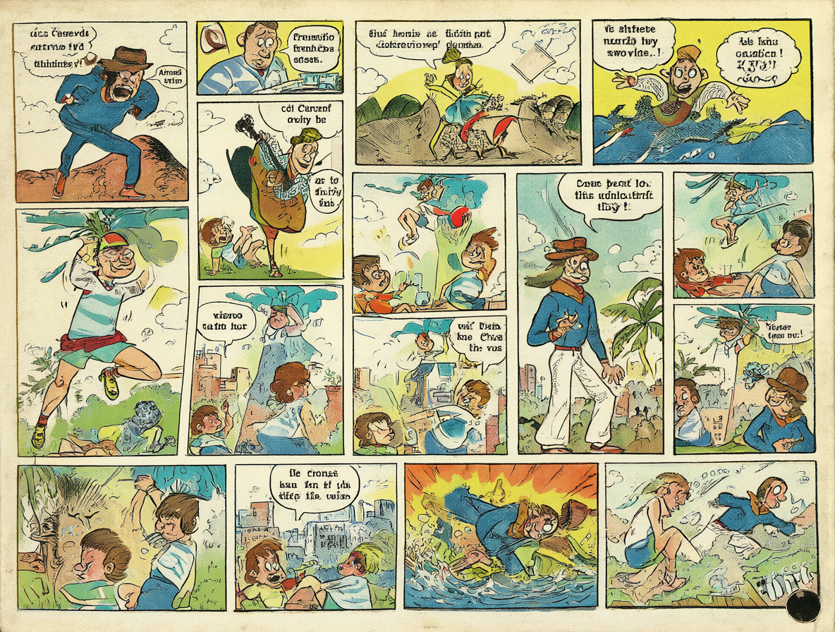 Vista de la portada de un libro o revista antigua sobre el cómic chileno.