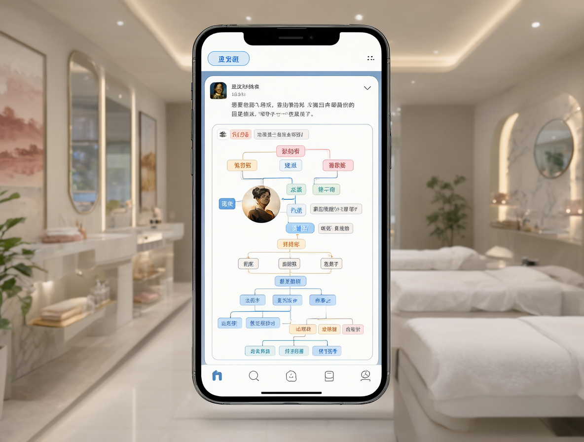 Smartphone mostrando rumores virales sobre spas