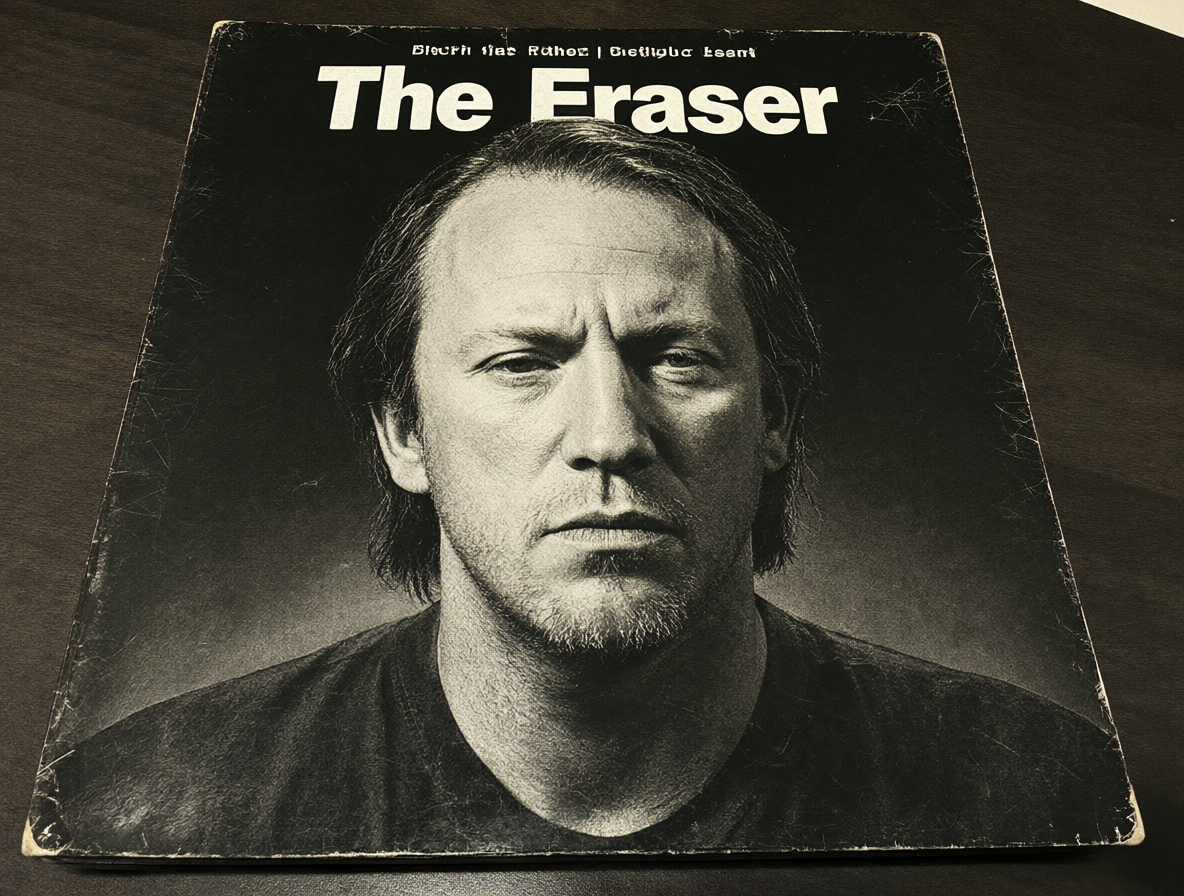 Portada del álbum solista The Eraser con la canción Harrowdown Hill visible