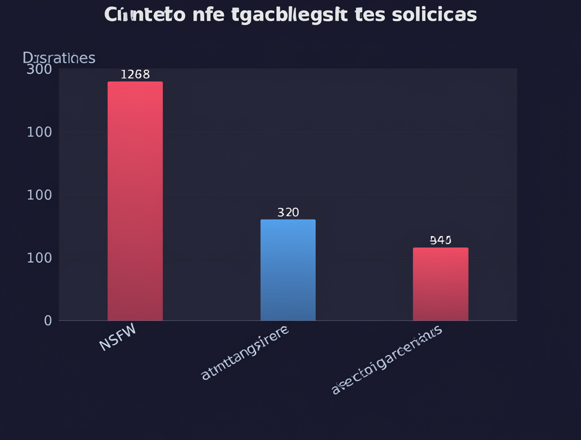 Gráfico de barras mostrando la distribución de encargos en la plataforma.