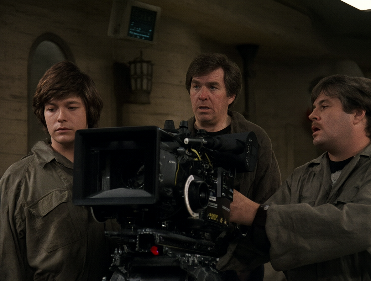 Foto de Spielberg detrás de una cámara de cine