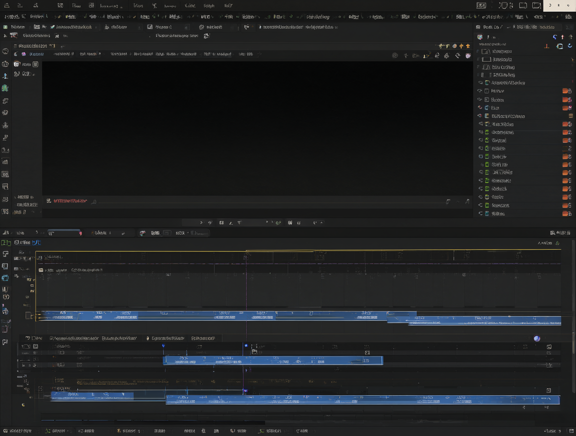 Captura de pantalla de la interfaz de Blender mostrando el editor de vídeo y la línea de tiempo del Video Sequencer.