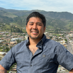 A confident Bernardo Mora Lara overlooking the landscape of Vilcún, symbolizing his leadership role.