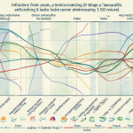Diagrama mostrando el crecimiento intelectual similar entre hombres y mujeres a lo largo de las décadas