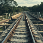 Estructura de un puente ferroviario sin barandas