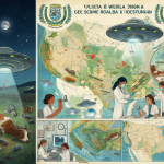 Ilustración comparativa entre teorías de ovnis y regulaciones legales sobre el ganado en Estados Unidos.