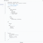 Code editor showing an optimized PHP one-liner function to read directory listings into an array, alongside a visual folder structure in the sidebar.