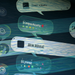 Pantalla digital mostrando un hilo de Reddit con burbujas de diálogo que representan los diferentes tipos de comentaristas.