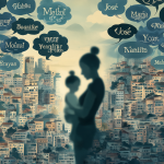 Illustration showing popular names versus traditional names over a city skyline.