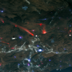 Representación visual de fenómenos atmosféricos luminosos detectados por aeronaves