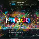 Pantalla de smartphone mostrando el hashtag Narcisista como tendencia viral en redes sociales