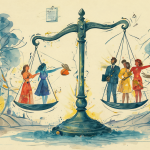 Representación visual de tensiones sociales y dinámicas grupales