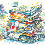 Documento PDF siendo fusionado digitalmente