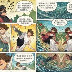 Gráfico de pantalla dividida mostrando la diferencia entre cómics originales y espejados.