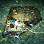 Disco duro lleno de archivos de modelos de inteligencia artificial