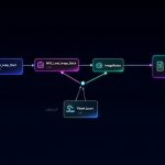 Diagrama mostrando la conexión entre los nodos WAS_Loop_Start, WAS_Load_Image_Batch, ImageResize y SaveImage dentro de ComfyUI.