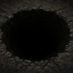 Ilustración conceptual de un pozo ciego oscuro representando una relación tóxica y la crítica psicológica de la canción.