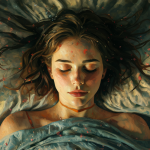 Retrato artístico de una persona en un entorno tranquilo, mostrando calma y comprensión interior tras descubrir su sexualidad.