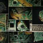 Varios componentes de hardware antiguos para computadoras