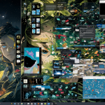 Ilustración mostrando la diferencia entre un escritorio Linux limpio y uno lleno de contenedores complejos