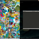 Ilustración digital mostrando dos entornos de escritorio: uno vibrante con aplicaciones nativas en Linux y otro oscuro con una ventana aislada representando software mítico sin port.